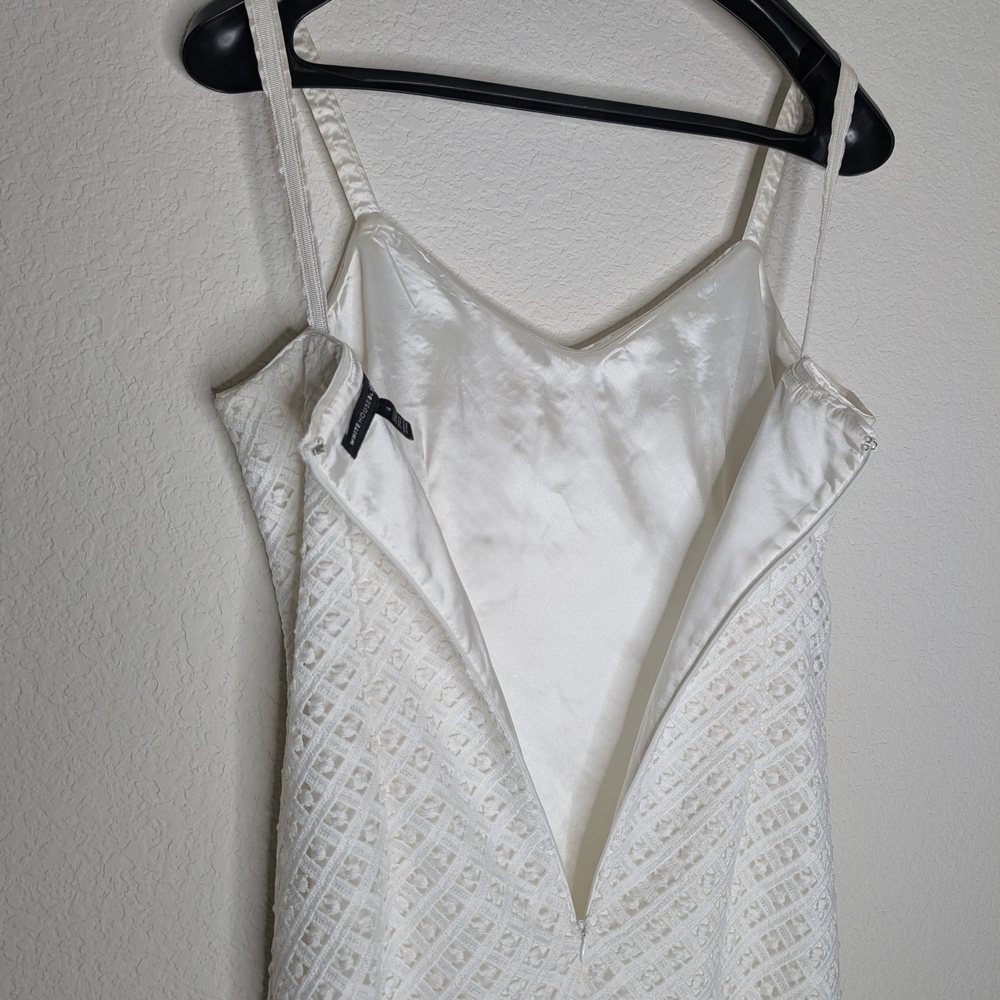 White House Black Market White Lace Midi Dress - Picture 12 of 12